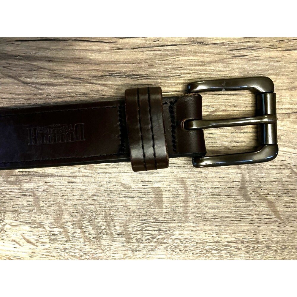 Duluth Trading Men's Lifetime Black Leather Belt Size 48 Good Condition
